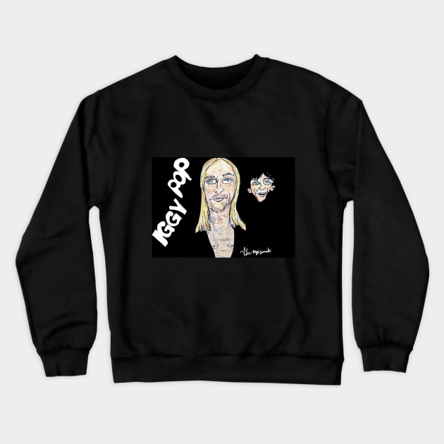 Iggy Pop Godfather of Punk Crewneck Sweatshirt by TheArtQueenOfMichigan 